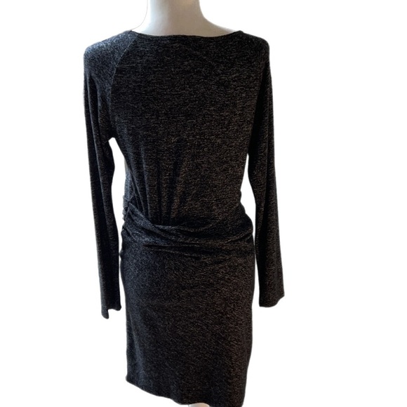 Athleta Solitude Raglan Sleeve Charcoal Black Stretchy Travel  Dress S - Picture 5 of 9